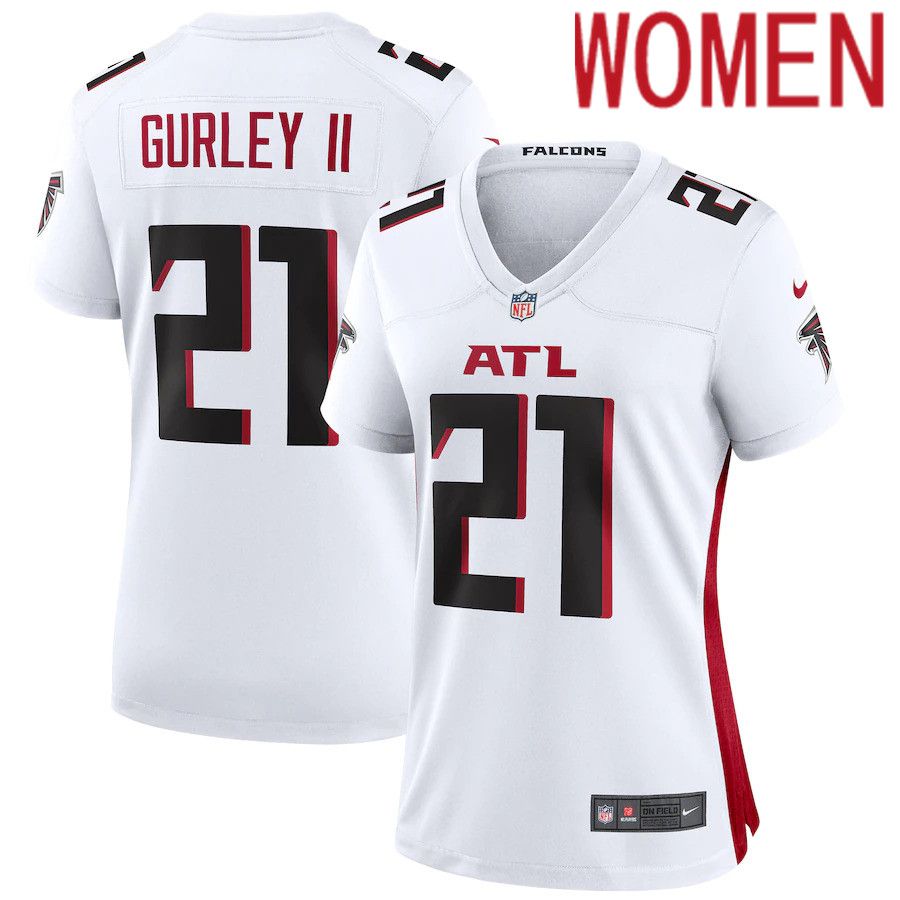 Women Atlanta Falcons 21 Todd Gurley II Nike White Game NFL Jersey